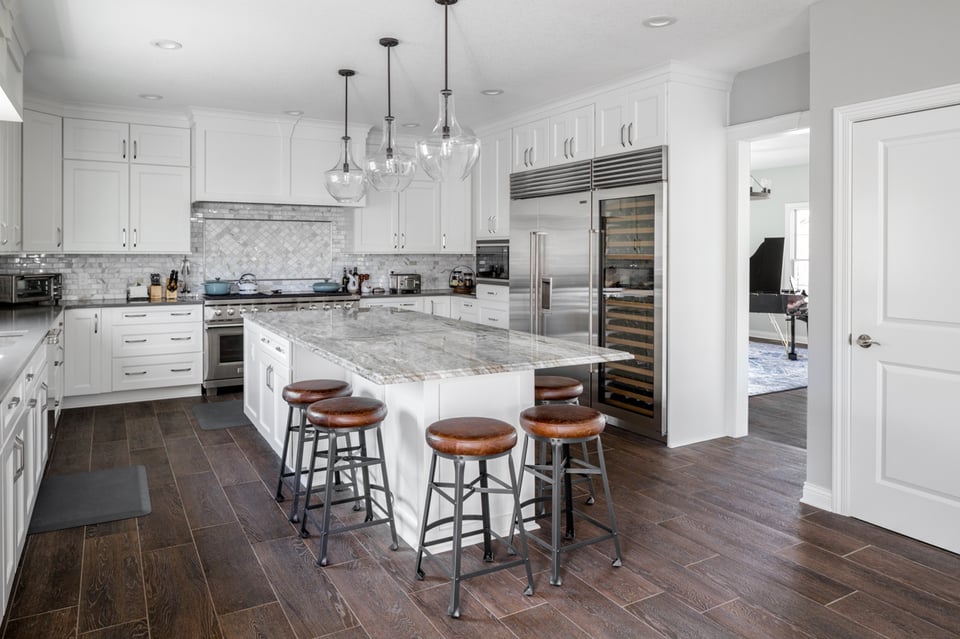 Porcelain flooring in a Kitchen