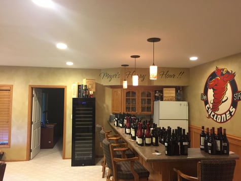 Walk Out Basement Remodel BEFORE Ultimate Remodel with Wine Bar | Compelling Homes Design + Build