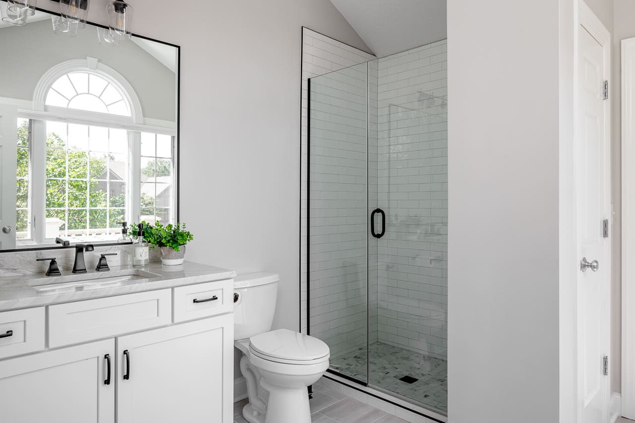 Master Bathroom with White Accents | Compelling Homes